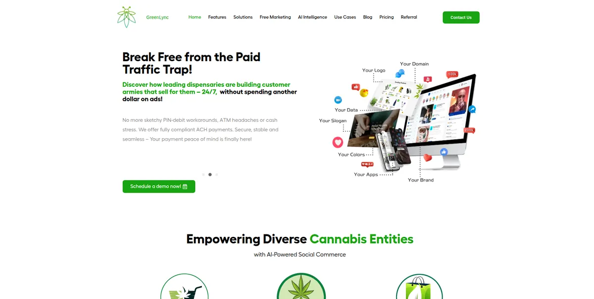 GreenLync business communication app website