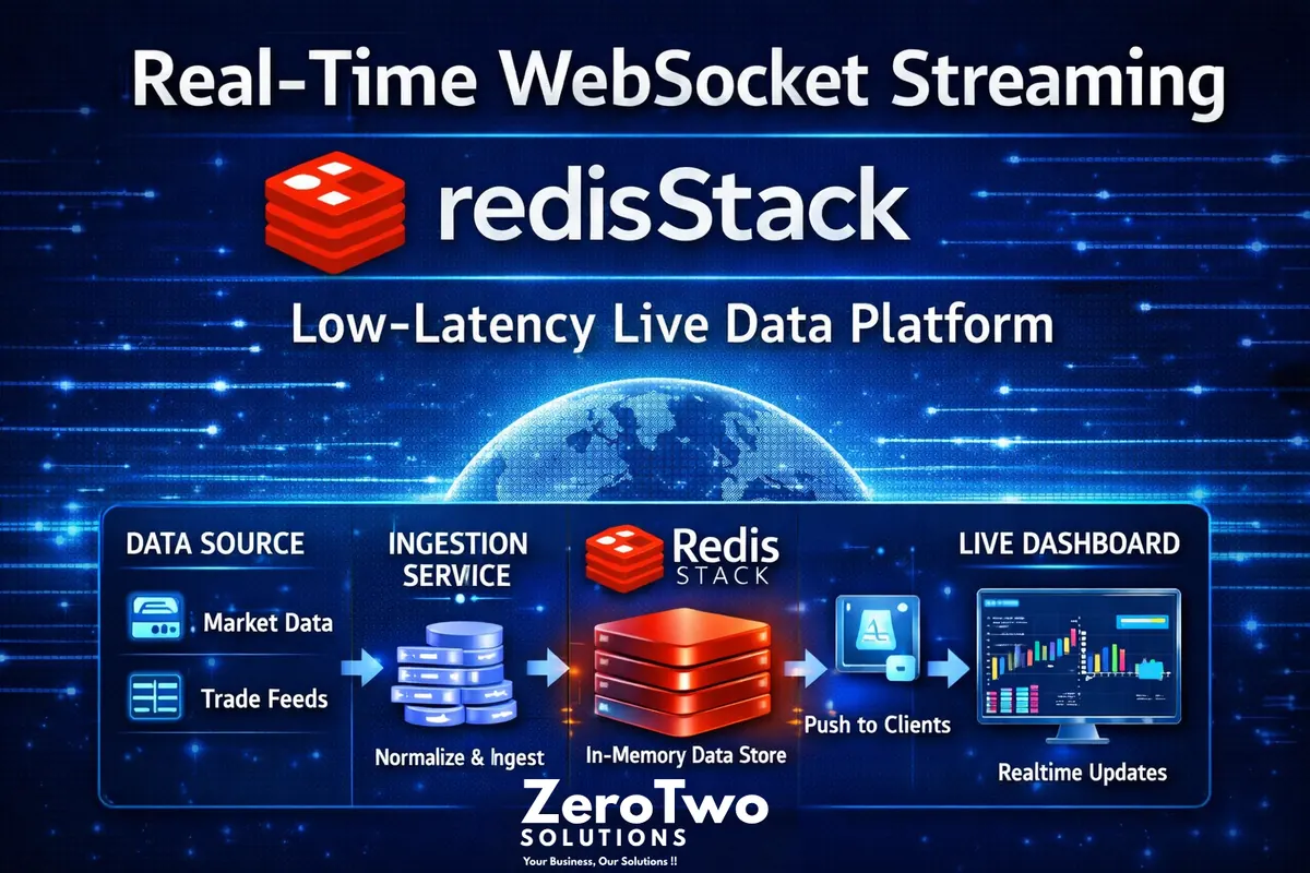 Diagram of a real-time WebSocket and Redis architecture
